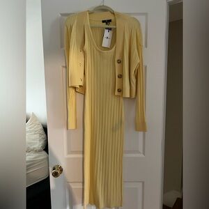 7 For All Mankind Yellow Long Sleeve Dress Set